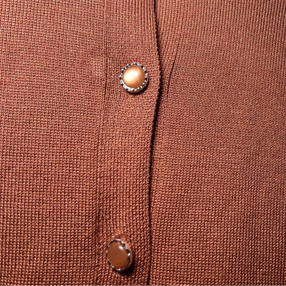 Brown Cardigan Sweater Women’s Size XLarge By Dear Rose With Imperfections Read - Picture 2 of 11